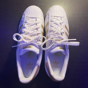 Gold striped Adidas